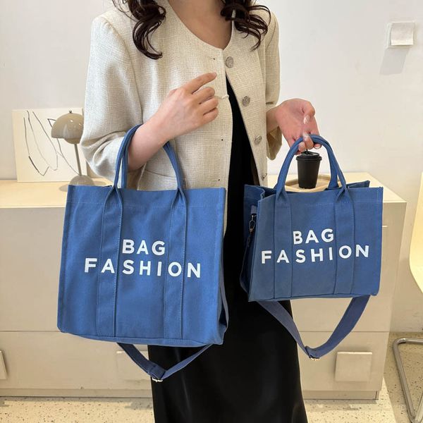 women's new canvas letter printing large capacity handbag fashion simple commuter one shoulder crossbody bag
women's new canvas letter printing large capacity handbag fashion simple commuter one shoulder crossbody bag