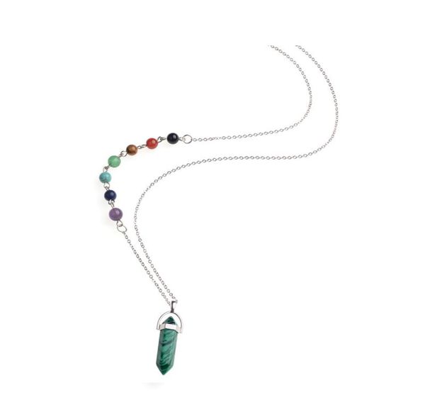 chakra necklace hexagonal prism stone pendant quartz crystal agates turquoises malachite stone for women accessories3793426, Silver
chakra necklace hexagonal prism stone pendant quartz crystal agates turquoises malachite stone for women accessories3793426, Silver
