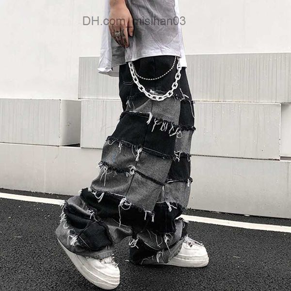 men's pants fewq men's tassel dark jeans vintage fashion patch men's denim trousers pants 2023 spring new 24b2185 z230731, Black
men's pants fewq men's tassel dark jeans vintage fashion patch men's denim trousers pants 2023 spring new 24b2185 z230731, Black