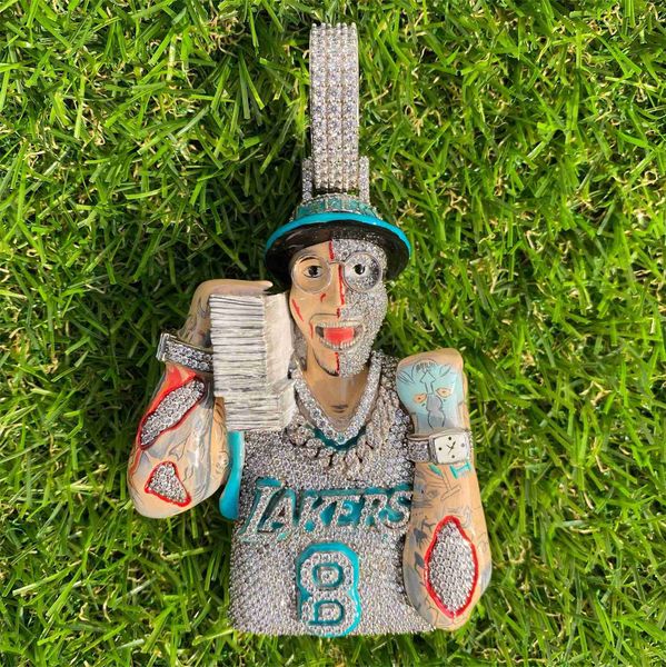 designer jewelrypass tester custom enamel lakers team 3d charm vvs moissanite pendant 9 ctw iced out pendant, Silver
designer jewelrypass tester custom enamel lakers team 3d charm vvs moissanite pendant 9 ctw iced out pendant, Silver