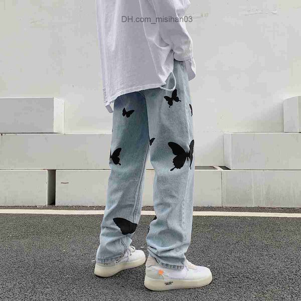 men's pants butterfly printed jeans men's pants loose pocket jeans casual denim pants street clothes straight fashion trousers clo, Black
men's pants butterfly printed jeans men's pants loose pocket jeans casual denim pants street clothes straight fashion trousers clo, Black