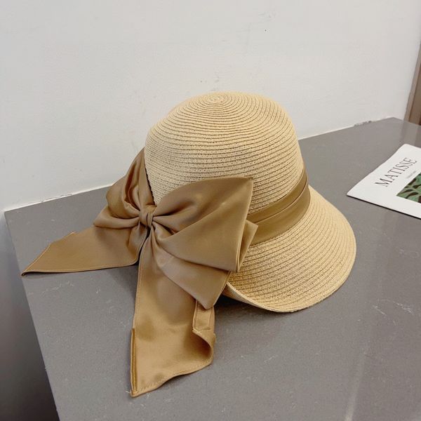 women's luxury sunshade and breathable designer straw hat autumn and summer vacation travel dating satin bowknot ribbon bucket hat, Blue;gray
women's luxury sunshade and breathable designer straw hat autumn and summer vacation travel dating satin bowknot ribbon bucket hat, Blue;gray