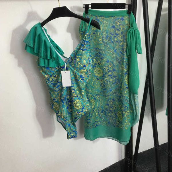 23ss skirt set womens designer clothing vintage print ruffled halter one-piece swimsuit sunshade slimming half skirt sets womens clothing a1, White
23ss skirt set womens designer clothing vintage print ruffled halter one-piece swimsuit sunshade slimming half skirt sets womens clothing a1, White