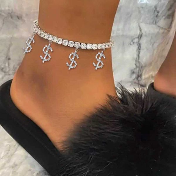 ovelty dollar sign pendant anklet wholesale for women fashion rhinestone tennis chain bracelet foot jewelry 230719, Red;blue
ovelty dollar sign pendant anklet wholesale for women fashion rhinestone tennis chain bracelet foot jewelry 230719, Red;blue