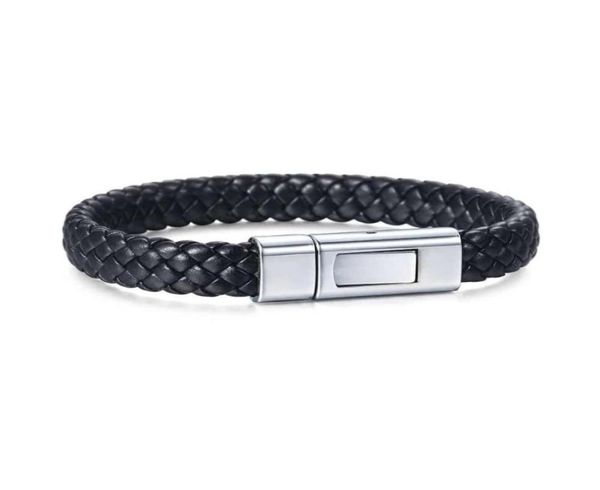 charm bracelets mens leather black braided cord rope stainless steel clasp bracelet for men 5mm fashion jewelry hlb7386424760, Golden;silver
charm bracelets mens leather black braided cord rope stainless steel clasp bracelet for men 5mm fashion jewelry hlb7386424760, Golden;silver
