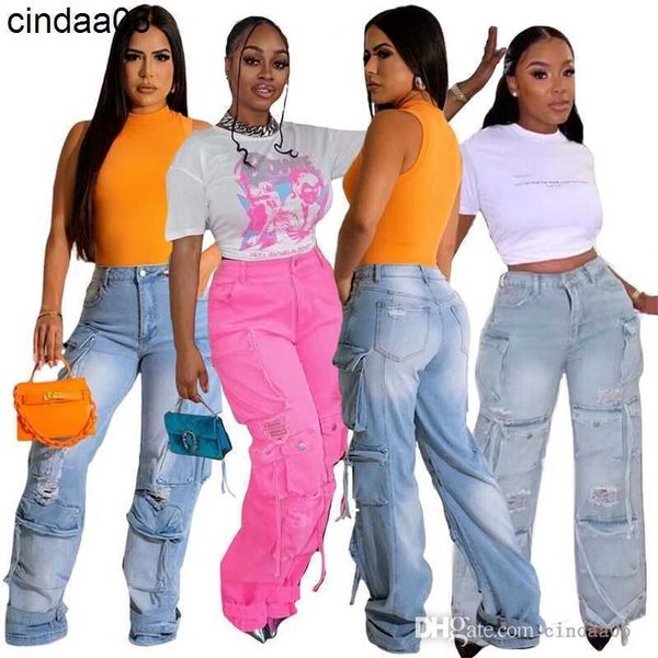 new fashion designer women jeans three-dimensional multi bag denim pants casual wide leg pants, Blue
new fashion designer women jeans three-dimensional multi bag denim pants casual wide leg pants, Blue