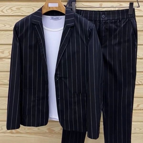 autumn designer mens pant suits balzers men's suits and fashion jackets slim stripes pants joggers tracksuit s478#, White;black
autumn designer mens pant suits balzers men's suits and fashion jackets slim stripes pants joggers tracksuit s478#, White;black