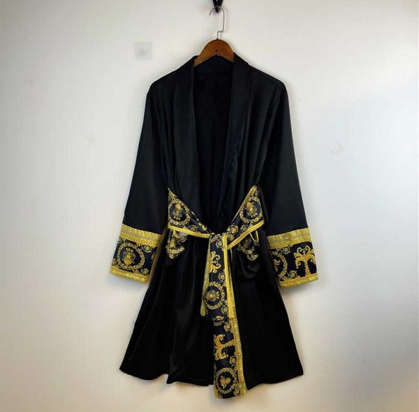 men silk sleepwear nightgown casual kimono bathrobe light luxury retro windbreaker male loose home wear pajamas style jacket, Black;brown
men silk sleepwear nightgown casual kimono bathrobe light luxury retro windbreaker male loose home wear pajamas style jacket, Black;brown