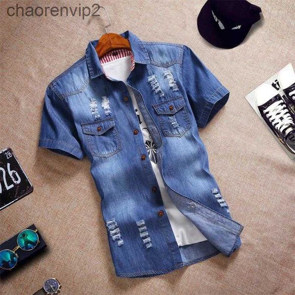 shirts men's casual men's 2022 summer denim short sleeve shirt hole korean slim gown for men harajuku, White;black
shirts men's casual men's 2022 summer denim short sleeve shirt hole korean slim gown for men harajuku, White;black