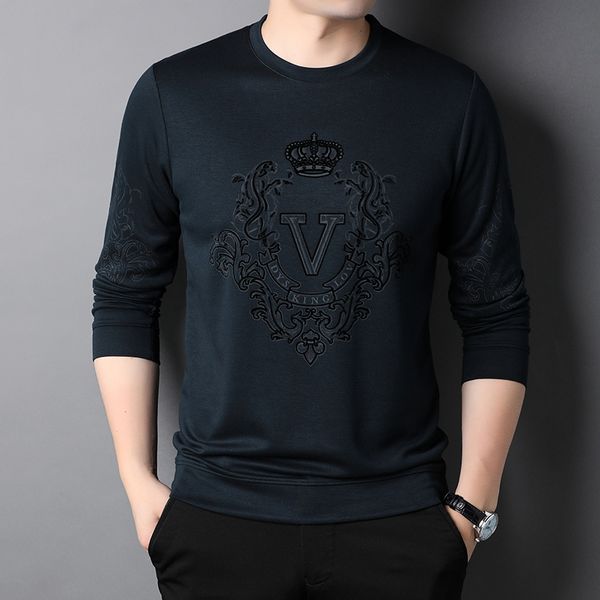 men's hoodies sweatshirts mlshp spring autumn luxury printed round collar long sleeve solid color tracksuit man sports male 230729, Black
men's hoodies sweatshirts mlshp spring autumn luxury printed round collar long sleeve solid color tracksuit man sports male 230729, Black