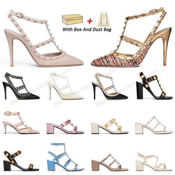 2023 with box designer valentine's heel womens sandals women pink high kitten stiletto open toe slingback low black sliver heels rivets
2023 with box designer valentine's heel womens sandals women pink high kitten stiletto open toe slingback low black sliver heels rivets