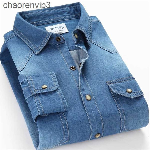 spring autumn schinteon men denim thin shirt long sleeve soft 100% cotton two pockets slim slight elastic jeans cowboy 4xl 220226, White;black
spring autumn schinteon men denim thin shirt long sleeve soft 100% cotton two pockets slim slight elastic jeans cowboy 4xl 220226, White;black