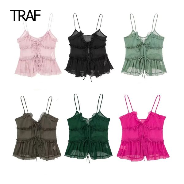women's tanks camis traf ruffle's tube summer 2023 sleeveless vneck laceup straps female crop semisheer slip camisole 230729, White
women's tanks camis traf ruffle's tube summer 2023 sleeveless vneck laceup straps female crop semisheer slip camisole 230729, White