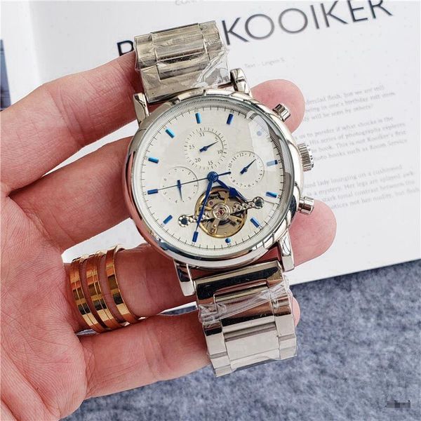wrist-watch men's luxury business watch luminous relgio automatic mechanical luxury wristwatch tourbillon movement waterproof watches m, Slivery;golden
wrist-watch men's luxury business watch luminous relgio automatic mechanical luxury wristwatch tourbillon movement waterproof watches m, Slivery;golden