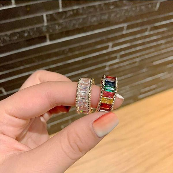 designer style colorful creative niche light luxury fashion genuine gold ring with adjustable opening rainbow zircon ring for men and, Silver
designer style colorful creative niche light luxury fashion genuine gold ring with adjustable opening rainbow zircon ring for men and, Silver