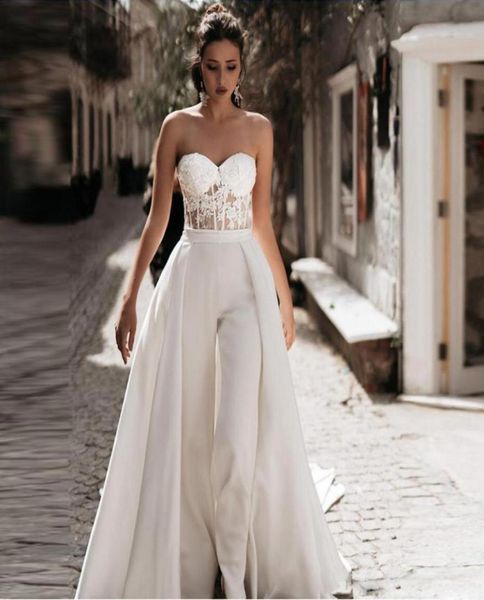 modest jumpsuit beach wedding dresses with detachable train sweetheart pants bridal gown satin lace appliques country wedding dres9211996, White
modest jumpsuit beach wedding dresses with detachable train sweetheart pants bridal gown satin lace appliques country wedding dres9211996, White
