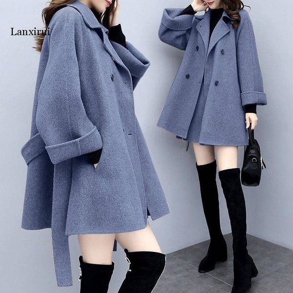 women blends autumn spring long sleeve wools jacket coat women outwears solid skirts suit 2 pieces sets suits 230729, Black
women blends autumn spring long sleeve wools jacket coat women outwears solid skirts suit 2 pieces sets suits 230729, Black