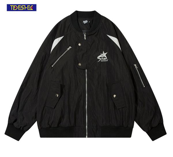 mens jackets patchwork autumn zipper coat men harajuku vintage letter embroidery oversized sportswear windbreaker 230729, Black;brown
mens jackets patchwork autumn zipper coat men harajuku vintage letter embroidery oversized sportswear windbreaker 230729, Black;brown