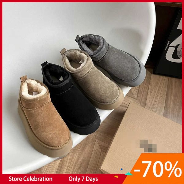 2023 women winter ultra mini boot designer australian platform boots for men real leather warm ankle fur booties luxurious shoe eu44, Black
2023 women winter ultra mini boot designer australian platform boots for men real leather warm ankle fur booties luxurious shoe eu44, Black