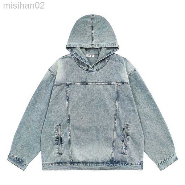 men's hoodies sweatshirts men's trendy brand loose niche design coat sweater china-chic brand american style washed retro denim ho, Black
men's hoodies sweatshirts men's trendy brand loose niche design coat sweater china-chic brand american style washed retro denim ho, Black
