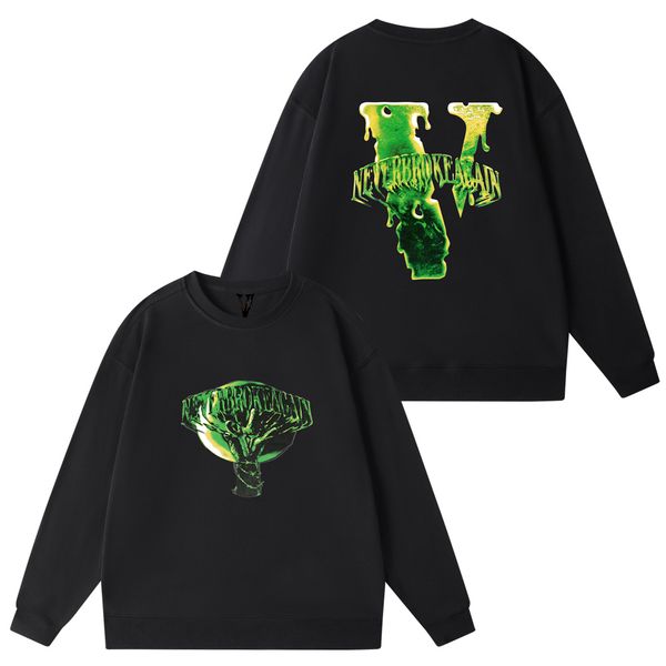 vlone new men's designer round neck sweater with stamped print pattern casual fashion trend hoodie, Black
vlone new men's designer round neck sweater with stamped print pattern casual fashion trend hoodie, Black