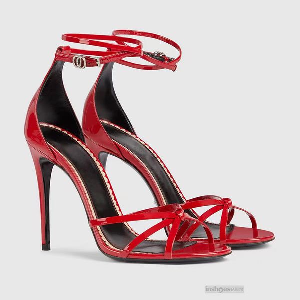 ankle strap patent leather stiletto sandals women's open toe pumps gladiator party evening dress shoes luxury designer high heels facto, Black
ankle strap patent leather stiletto sandals women's open toe pumps gladiator party evening dress shoes luxury designer high heels facto, Black