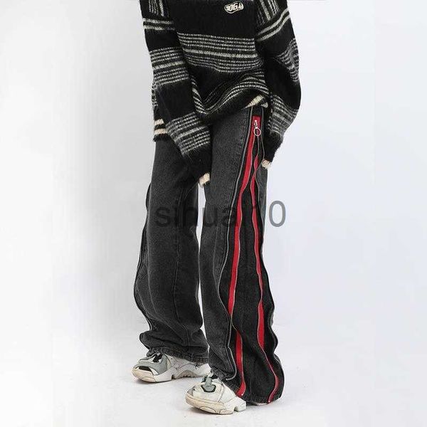 men's jeans harajuku hip hop zipper washed old loose jeans men new fashion casual punk oversized wide leg micro flared trousers streetw, Blue
men's jeans harajuku hip hop zipper washed old loose jeans men new fashion casual punk oversized wide leg micro flared trousers streetw, Blue