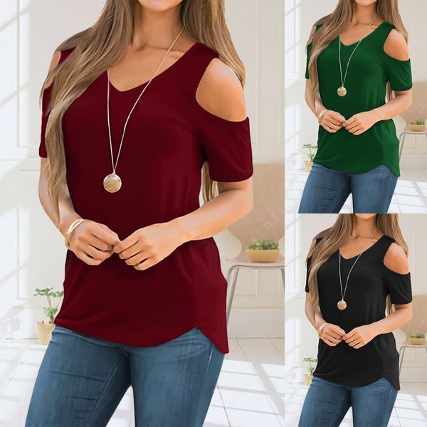 women's t-shirt womens summer t shirt elegant casual cute cold shoulder short sleeve v neck fashion loose plus size pullover sling 230, White
women's t-shirt womens summer t shirt elegant casual cute cold shoulder short sleeve v neck fashion loose plus size pullover sling 230, White