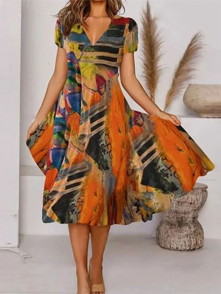 plus size dresses plus size summer loose dress women's v neck printed high waist evening party short sleeve dress 230729, Black
plus size dresses plus size summer loose dress women's v neck printed high waist evening party short sleeve dress 230729, Black