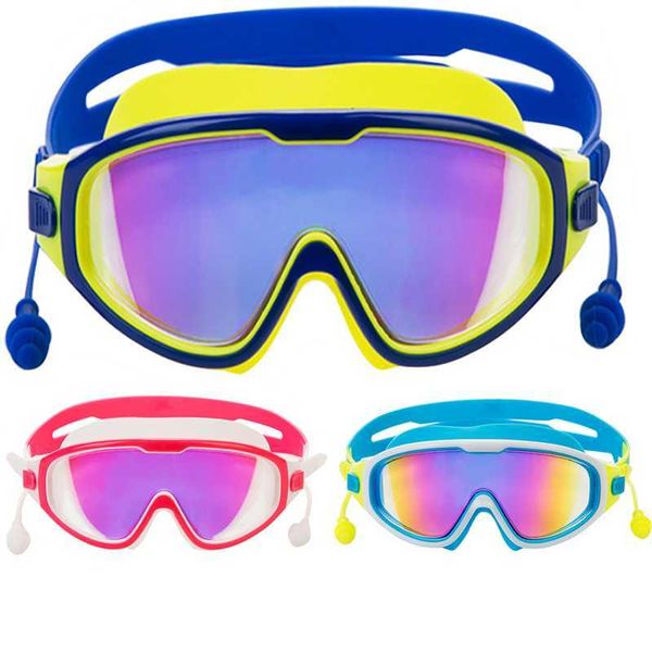 swimming goggles kids earplug boy girl swim eyewear cases children swim pool glasses anti fog uv protection diving lens, Blue
swimming goggles kids earplug boy girl swim eyewear cases children swim pool glasses anti fog uv protection diving lens, Blue