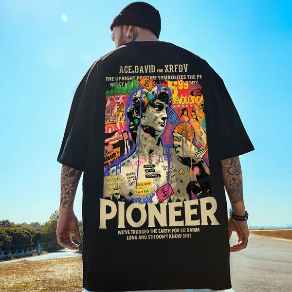 2023 hip-hop t-shirt men tide trend ins summer loose plus size clothes american street national tide short sleeve, White;black
2023 hip-hop t-shirt men tide trend ins summer loose plus size clothes american street national tide short sleeve, White;black