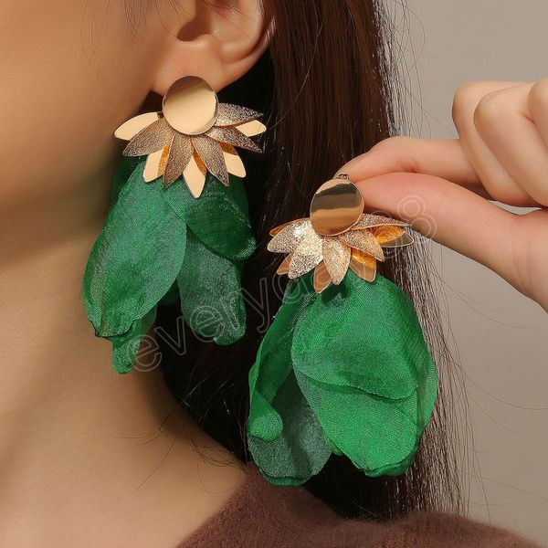 temperment green yarn flower drop earrings for women gold earring holiday party jewelry gift, Silver
temperment green yarn flower drop earrings for women gold earring holiday party jewelry gift, Silver