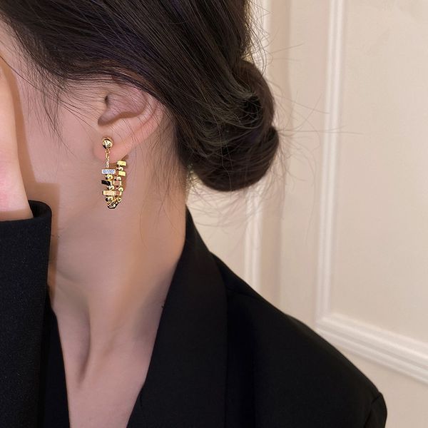 french style earrings for women irregular gold color bean exaggerated drop ear accessories fashion jewelry, Silver
french style earrings for women irregular gold color bean exaggerated drop ear accessories fashion jewelry, Silver