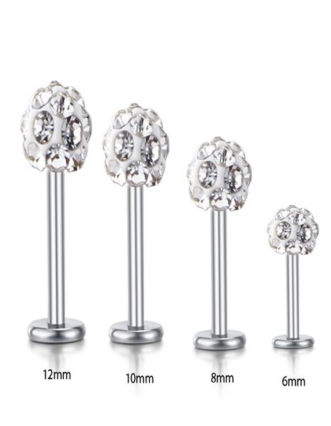 whole body jewelry labret rings stainless steel shaballa crystal disco ball lip piercing jewelry 16g lip ring 30pcs1712313, Black
whole body jewelry labret rings stainless steel shaballa crystal disco ball lip piercing jewelry 16g lip ring 30pcs1712313, Black