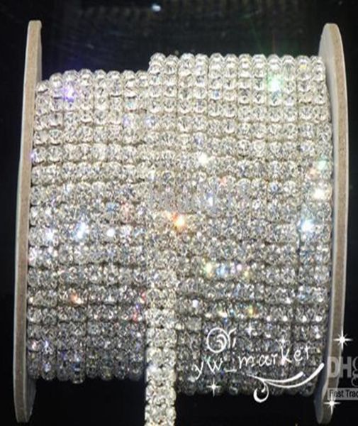 wedding jewelry 2row ss16 clear crystal rhinestone trims close chain silver 10 yard9055498
wedding jewelry 2row ss16 clear crystal rhinestone trims close chain silver 10 yard9055498