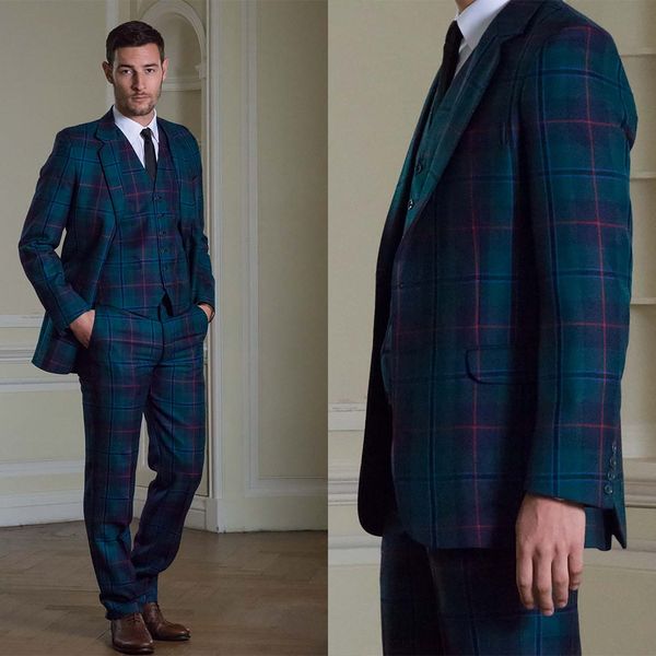 fashion men wedding suits notched lapel tuxedos plaid blazer 3 pcs fit groom party business autumn customize(jacket+pant+vest), Black;gray
fashion men wedding suits notched lapel tuxedos plaid blazer 3 pcs fit groom party business autumn customize(jacket+pant+vest), Black;gray