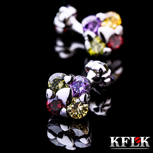 cuff links kflk jewelry fashion brand of shirts cufflinks multicolor crystal cufflink luxury wedding button male guests 230729, Silver
cuff links kflk jewelry fashion brand of shirts cufflinks multicolor crystal cufflink luxury wedding button male guests 230729, Silver