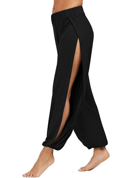 women's pants capris merry pretty plus size women summer causal beach trousers loose dance wide leg pants elastic waist open side high, Black;white
women's pants capris merry pretty plus size women summer causal beach trousers loose dance wide leg pants elastic waist open side high, Black;white