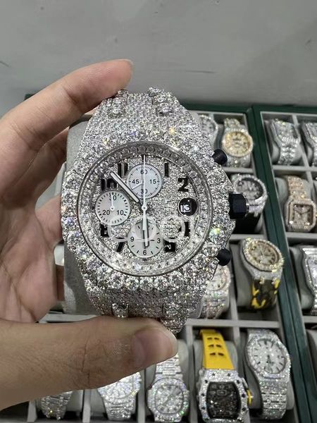 luxury mens watch for men designer movement watches diamond moissanite watch montre iced out watch automatic men's montre luxe mens lux, Slivery;brown
luxury mens watch for men designer movement watches diamond moissanite watch montre iced out watch automatic men's montre luxe mens lux, Slivery;brown