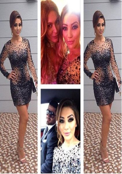 2019 vintage amazing sparkly shiny fully crystal sheath long sleeve kneelength cocktail party prom dresses sheer neck short occas13980912, Black
2019 vintage amazing sparkly shiny fully crystal sheath long sleeve kneelength cocktail party prom dresses sheer neck short occas13980912, Black