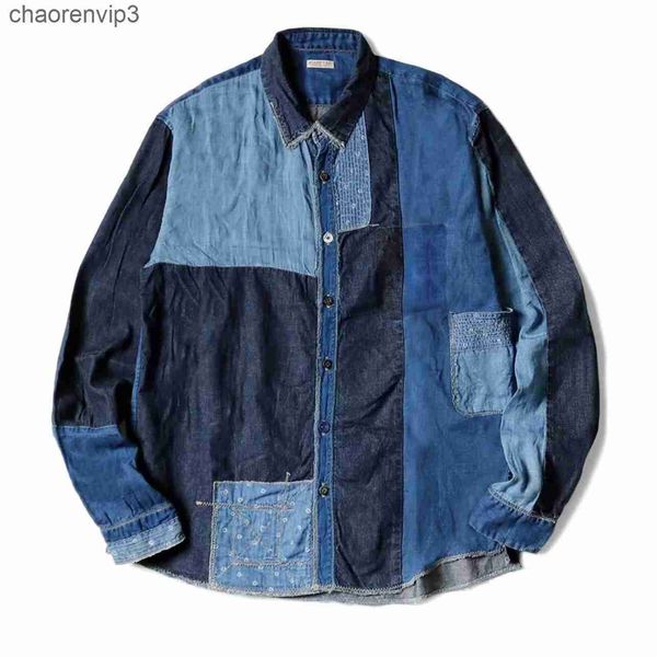 men kapital original jackets patched denim shirts women patchwork jackets loose men jackets, White;black
men kapital original jackets patched denim shirts women patchwork jackets loose men jackets, White;black