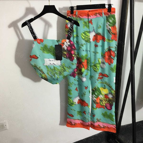 23ss casual suit women pants sets womens designer clothing fruit and vegetable print letter camisole straight casual pants sets women clothe, White
23ss casual suit women pants sets womens designer clothing fruit and vegetable print letter camisole straight casual pants sets women clothe, White