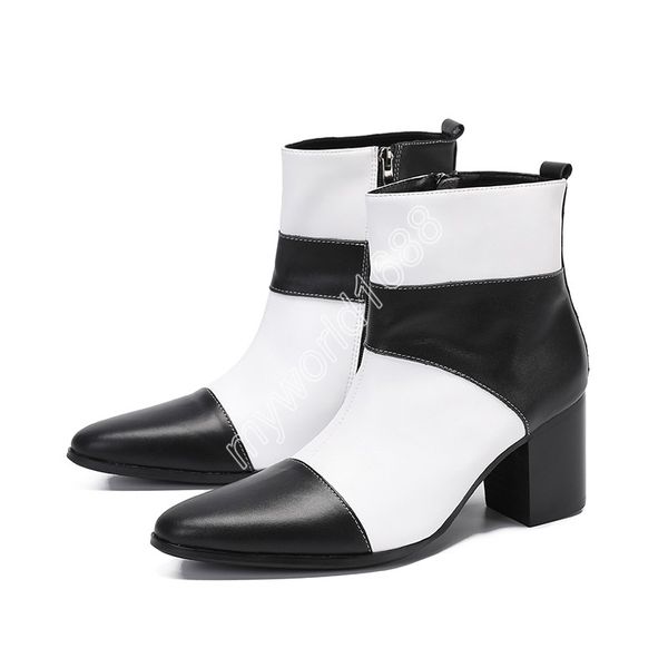 new men shoes pointed toe black white genuine leather boots ankle men for knight/party and wedding, 38-46
new men shoes pointed toe black white genuine leather boots ankle men for knight/party and wedding, 38-46