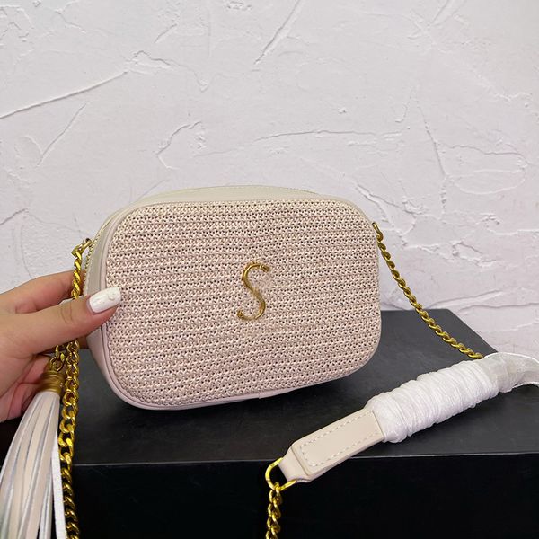 womens shoulder bag classic straw camera bag hardware metal buckle gold chain luxury handbags card holder zipper seal princess bags casual s
womens shoulder bag classic straw camera bag hardware metal buckle gold chain luxury handbags card holder zipper seal princess bags casual s