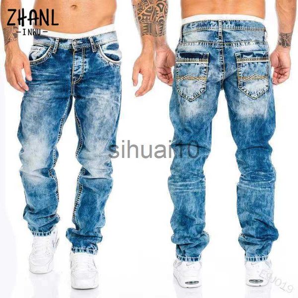 men's jeans straight jeans man vintage wash denim pants spring summer boyfriend baggy jeans men streetwear cacual designer cowboy trous, Blue
men's jeans straight jeans man vintage wash denim pants spring summer boyfriend baggy jeans men streetwear cacual designer cowboy trous, Blue