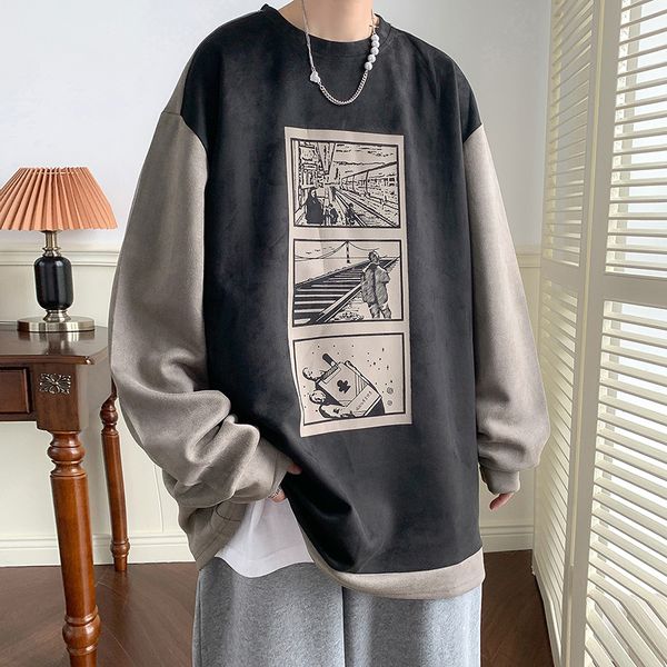 mens hoodies sweatshirts streetwear printed men loose fashion design sweatshirt korean style casual pullovers 230731, Black
mens hoodies sweatshirts streetwear printed men loose fashion design sweatshirt korean style casual pullovers 230731, Black