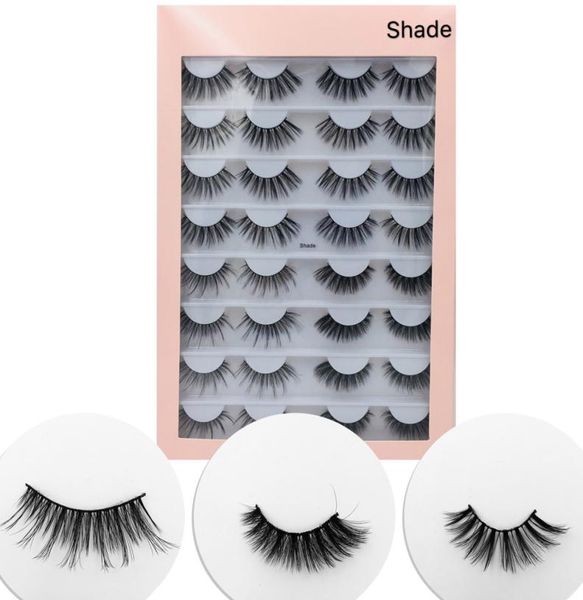 16 pairs multipack faux 3d mink eyelashes handmade wispy fluffy long false lashes natural makeup tools eye lash2891327