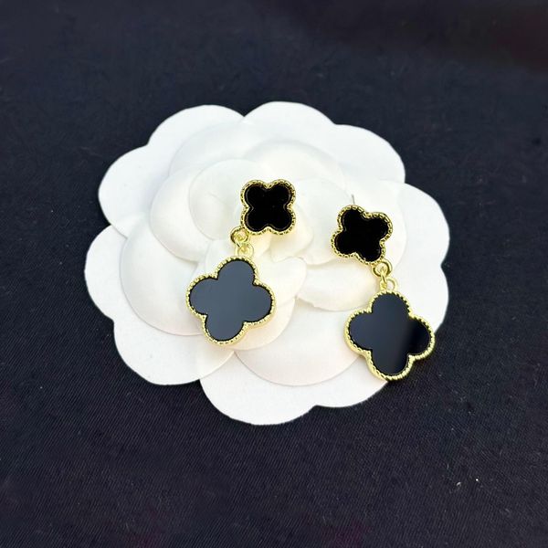 2color luxury earrings 4/four leaf clover charm stud dangle earrings mother-of-pearl fashion 18k gold plated agate for women girls valentine, Silver
2color luxury earrings 4/four leaf clover charm stud dangle earrings mother-of-pearl fashion 18k gold plated agate for women girls valentine, Silver