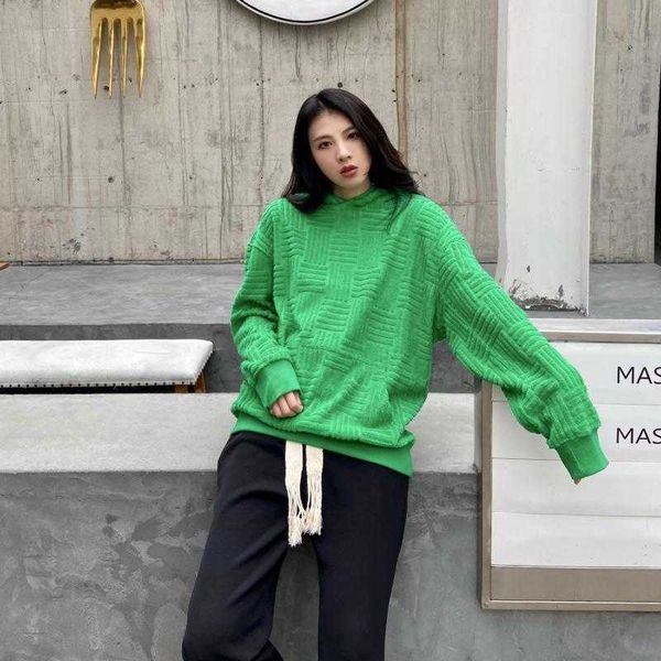 bottega bv wind 21 autumn/winter new green woven sweater hoodie loose pullover towel jacquard texture, Black
bottega bv wind 21 autumn/winter new green woven sweater hoodie loose pullover towel jacquard texture, Black