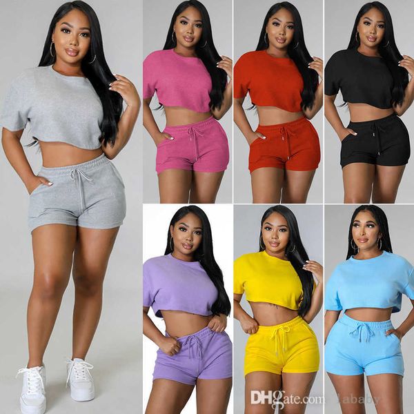 2023 summer new tracksuits 2 piece set women fashion sports solid color short sleeve crop t shirt and high waist shorts casual 2pcs suit out, Gray
2023 summer new tracksuits 2 piece set women fashion sports solid color short sleeve crop t shirt and high waist shorts casual 2pcs suit out, Gray